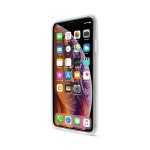 Artwizz Bumper + Second Back - силиконов (TPU) бъмпер и стъклено защитно покритие за гърба за iPhone XS Max (бял-прозрачен) 3