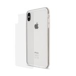 Artwizz Bumper + Second Back - силиконов (TPU) бъмпер и стъклено защитно покритие за гърба за iPhone XS Max (бял-прозрачен) 1