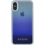 Guess Glitter Hard Case - дизайнерски кейс с висока защита за Apple iPhone XS, iPhone X (тъмносин) 1
