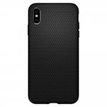 Spigen Liquid Air Case - тънък качествен термополиуретанов кейс за iPhone XS Max (черен)  1