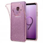 Spigen Liquid Crystal Glitter Case - тънък качествен термополиуретанов кейс за Samsung Galaxy S9 (розов)  1