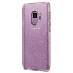 Spigen Liquid Crystal Glitter Case - тънък качествен термополиуретанов кейс за Samsung Galaxy S9 (розов)  7