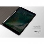 Uniq Tri-Fold Case - кожен кейс и поставка с отделение за Apple Pencil за iPad 6 (2018), iPad 5 (2017) (червен) 2