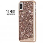 CaseMate Brilliance Case - кейс с висока защита и кристали за iPhone XS Max (розово злато) 3
