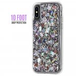 CaseMate Karat Case - дизайнерски кейс с истински перлени нишки и висока защита за iPhone XS, iPhone X (светли перли) 3