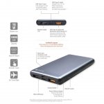 4smarts Power Bank VoltHub 10000 mAh Power Delivery 18W & QC3.0 - външна батерия с 2xUSB и USB-C изхода и технология за бързо зареждане (тъмносив) 2