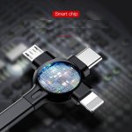 Baseus Little Octopus 3in1 Cable MicroUSB, USB-C and Lightning Connectors - качествен USB кабел с Lightning, microUSB и USB-C конектори (червен) 7