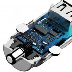 Baseus Dual QC 3.0 Car Charger - зарядно за кола с два USB изхода и технология за бързо зареждане (сребрист) 3