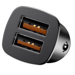 Baseus Dual QC 3.0 Car Charger - зарядно за кола с два USB изхода и технология за бързо зареждане (черен) 1