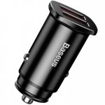 Baseus Dual QC 3.0 Car Charger - зарядно за кола с два USB изхода и технология за бързо зареждане (черен) 2