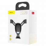 Baseus Mini Gravity Car Vent Mount - поставка за радиатора на кола за смартфони с дисплеи до 6 инча (черна) 6