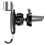 Baseus Mini Gravity Car Vent Mount - поставка за радиатора на кола за смартфони с дисплеи до 6 инча (сребриста) 2