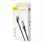 Baseus U-Shaped Mobile Game Cable - Lightning USB кабел за iPhone, iPad и iPod с Lightning (200 см) (черен) 6