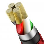 Baseus U-Shaped Mobile Game Cable - Lightning USB кабел за iPhone, iPad и iPod с Lightning (200 см) (червен) 5