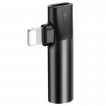 Baseus Lightning & Audio Adapter - Lightning адаптер с Lightning порт и 3.5 мм аудио вход за устройства с Lightning порт (черен) 5