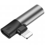 Baseus Lightning & Audio Adapter - Lightning адаптер с Lightning порт и 3.5 мм аудио вход за устройства с Lightning порт (сребрист) 2