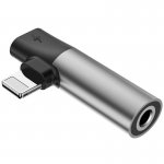 Baseus Lightning & Audio Adapter - Lightning адаптер с Lightning порт и 3.5 мм аудио вход за устройства с Lightning порт (сребрист) 1