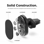 Elago Hexa Magnetic Aluminum Car Mount - алуминиева магнитна поставка за радиатора на кола за смартфони (черна) 6