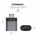 Elago USB-C Male to USB-A 3.0 Female Adapter - алуминиев USB адаптер за MacBook и устройства с USB-C порт (тъмносив) (2 броя) 4