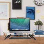 Macally Tempered Glass Monitor Stand - настолна стъклена поставка за монитори, MacBook и лаптопи 7