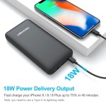 TeckNet iEP1010 10000mAh External Battery Power Bank - качествена външна батерия 10000mAh с USB-A и USB-C портове за зареждане на мобилни устройства (черен) 4