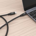 ADAM Elements CASA C100+ USB-C Cable 100W - USB-C към USB-C кабел за MacBook и устройства с USB-C порт (100 cm) (черен) 2