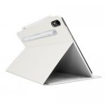 SwitchEasy CoverBuddy Folio Case - кожен кейс с поставка и отделение за Apple Pencil 2 за iPad Pro 12.9 (2018) (бял) 1