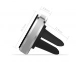Magnetic Air Vent Holder - магнитна поставка за радиатора на кола за смартфони (сребрист) 2