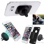 Magnetic Round Air Vent Holder - магнитна поставка за радиатора на кола за смартфони (черен) 4