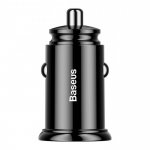 Baseus Dual USB QC 3.0 Car Charger - зарядно за кола с два USB изхода и технология за бързо зареждане (черен) 2