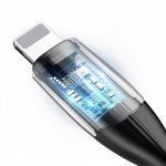 Baseus Horizontal Data Cable - Lightning USB кабел за iPhone, iPad и iPod с Lightning порт (100 см) (черен) 2