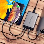 Satechi 75W Dual USB-C Multiport Travel Charger - захранване с два USB-C изхода (60W + 18W) и 2 x USB изхода за мобилни телефони, таблети и MacBook (сив) 4