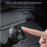 Baseus T-Typed Bluetooth FM Transmitter - блутут FM трансмитер и зарядно за кола за мобилни устройства (черен) 5