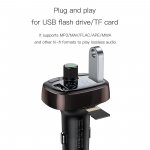 Baseus T-Typed Bluetooth FM Transmitter - блутут FM трансмитер и зарядно за кола за мобилни устройства (черен) 2