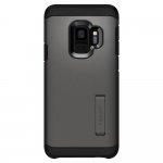 Spigen Tough Armor Case - хибриден кейс с най-висока степен на защита за Samsung Galaxy S9 (тъмносив) 3