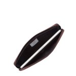 Knomo Barbican Leather Sleeve 12 - луксозен кожен калъф с цип за преносими компютри до 12 инча (кафяв)  4