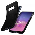 Spigen Liquid Air Case - тънък качествен термополиуретанов кейс за Samsung Galaxy S10E (черен)  2