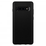 Spigen Liquid Air Case - тънък качествен термополиуретанов кейс за Samsung Galaxy S10 Plus (черен)  1