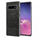 Spigen Liquid Crystal Glitter Case - тънък качествен слииконов (TPU) калъф за Samsung Galaxy S10 Plus (прозрачен)  3