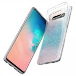 Spigen Liquid Crystal Glitter Case - тънък качествен слииконов (TPU) калъф за Samsung Galaxy S10 Plus (прозрачен)  6