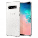 Spigen Liquid Crystal Glitter Case - тънък качествен слииконов (TPU) калъф за Samsung Galaxy S10 Plus (прозрачен)  1
