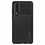 Spigen Rugged Armor Case - тънък качествен слииконов (TPU) калъф за Huawei P30 (черен) 1
