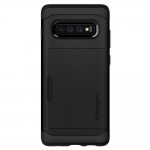 Spigen Slim Armor CS Case - хибриден кейс с отделение за кр. карти и най-висока степен на защита за Samsung Galaxy S10 Plus (черен) 1