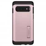 Spigen Tough Armor Case - хибриден кейс с най-висока степен на защита за Samsung Galaxy S10 (розово злато) 2