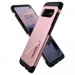 Spigen Tough Armor Case - хибриден кейс с най-висока степен на защита за Samsung Galaxy S10 (розово злато) 1