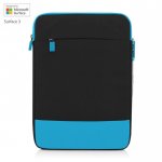 Incipio Asher Vertical Sleeve MRSF-086-BLK - текстилен/неопренов калъф с външен джоб с цип за Microsoft Surface 3 и таблети до 11 инча (черен-син) 4