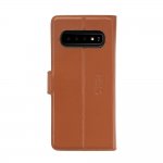 JT Berlin BookCase Kreuzberg Case - хоризонтален кожен (естествена кожа) калъф тип портфейл за Samsung Galaxy S10 Plus (кафяв) 4