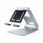 Satechi R1 Aluminum Foldable Stand - сгъваема алуминиева поставка за мобилни телефони, таблети и лаптопи до 12 инча (сребрист) 1