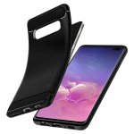 Spigen Rugged Armor Case - тънък качествен слииконов (TPU) калъф за Samsung Galaxy S10 Plus (черен) 2