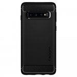 Spigen Rugged Armor Case - тънък качествен слииконов (TPU) калъф за Samsung Galaxy S10 Plus (черен) 3